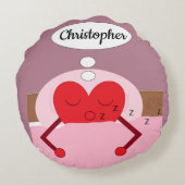 ハートドリームピンクと紫 ラウンドクッション (裏面)