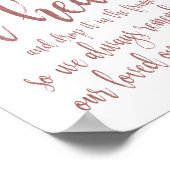 ハートドロップゲストブックバラ金ゴールドグリッター8x10標識 ポスター (角)