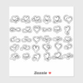 ハートドードルエステティックスクラップブッククラフトシール シール (シート)