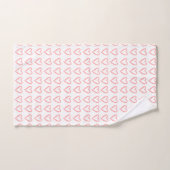 ハートドードル模様 バスタオルセット (ハンドタオル)