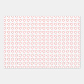 ハートドードル模様 ラッピングペーパーシート (正面3)