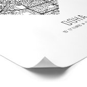 ハートドーハ市地図(カタール) ポスター (角)