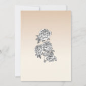 ハートドーブバラピンクフローラリハーサルディナー 招待状 (裏面)