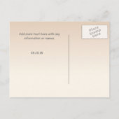 ハートドーブバラピンクロマンス – 日付を保存 案内ポストカード (裏面)