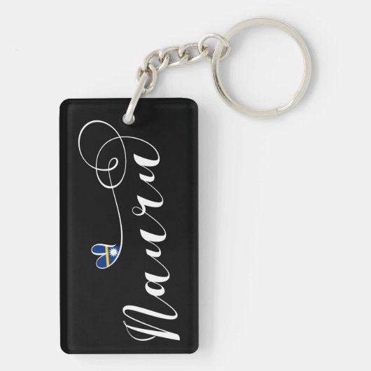 ハートナウル国旗、愛ナウル、ナウル共和国 キーホルダー (裏面)