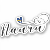 ハートナウル国旗、愛ナウル、ナウル共和国 シール (正面)