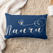 ハートナウル国旗、愛ナウル、ナウル共和国 ランバークッション (ブランケット)