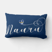 ハートナウル国旗、愛ナウル、ナウル共和国 ランバークッション (裏面)