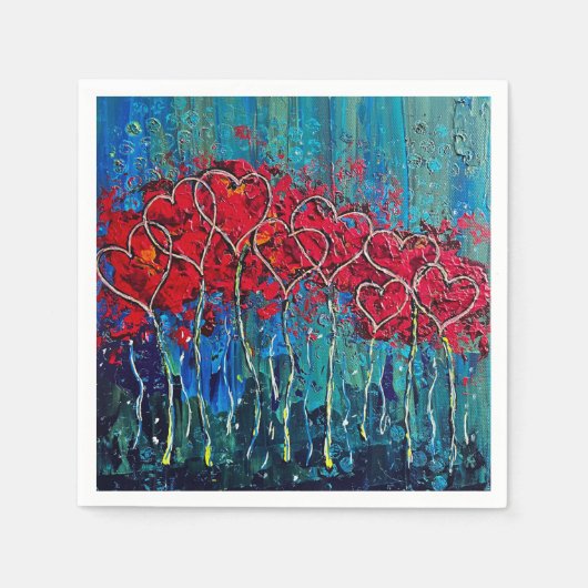 ハートナプキンカクテル スタンダードカクテルナプキン (正面)