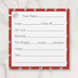ハートニット2インチスクエアヤーンラベル フェイバータグ