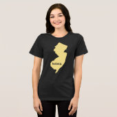 ハートニュージャージー帰属州マップ トライブレンドTシャツ (正面全面)