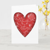 ハートノートカード カード (黄色い花)