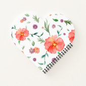 ハートノートブック（水彩花） ノートブック (裏面)