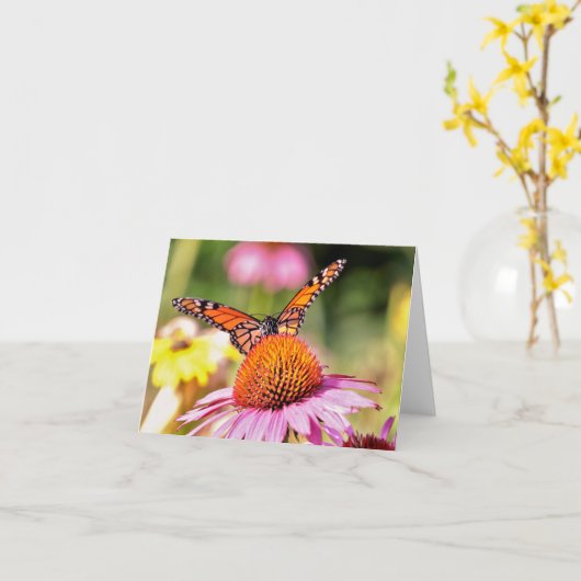 ハートノート空白のカードを開く カード (黄色い花)