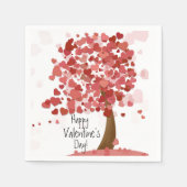 ハートハッピーバレンタインデーパーティーナプキンス スタンダードカクテルナプキン (正面)
