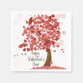 ハートハッピーバレンタインデーパーティーナプキンス スタンダードカクテルナプキン