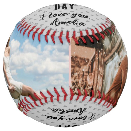 ハートハッピーバレンタインデー2写真ボーイフレンド ソフトボール (正面)