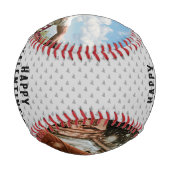 ハートハッピーバレンタインデー2写真ボーイフレンド 野球ボール (裏面)