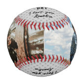 ハートハッピーバレンタインデー2写真ボーイフレンド 野球ボール (正面)