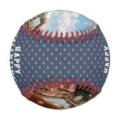 ハートハッピーバレンタインデー2写真ボーイフレンド 野球ボール (裏面)