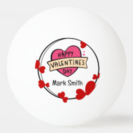ハートハッピーバレンタイン;選手の恋人のための日 卓球ボール