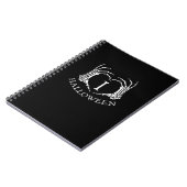 ハートハロウィーンのスケルトン手のコスチューム男性の女性キ ノートブック (左側)