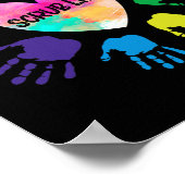 ハートハンカラフルズ絞り染めスクラブライフナースCNA ポスター (角)