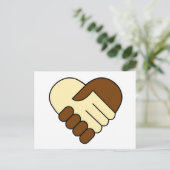 ハートハンドシェイクはがき ポストカード (スタンド正面)