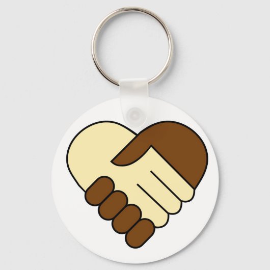'ハートハンドシェイク'キーチェーン キーホルダー (正面)