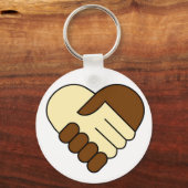 'ハートハンドシェイク'キーチェーン キーホルダー (正面)