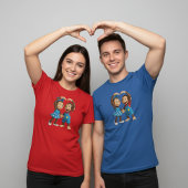 ハートハンドモンキー - Sweet Mimo & Zina Tシャツ