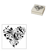 ハートハートシルエットアートスタンプ ラバースタンプ (押印)