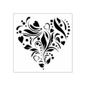 ハートハートシルエットアートスタンプ ラバースタンプ (インプリント)