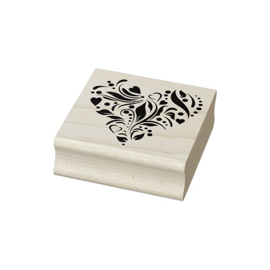 ハートハートシルエットアートスタンプ ラバースタンプ (スタンプ)