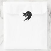 ハートハートシール付きウマのロゴ ハートシール (バッグ)