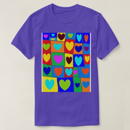 ハートハートパターン1 Tシャツ (デザイン正面)