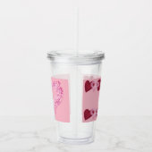 ハートハート名&モノグラム –  アクリルタンブラー (右)