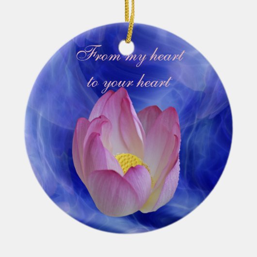 ハートハート蓮 セラミックオーナメント (正面)