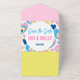 ハートハート。 オールインワン招待状