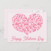 ハートハート |ハッピーマザーの日はがき ポストカード (正面/裏面)