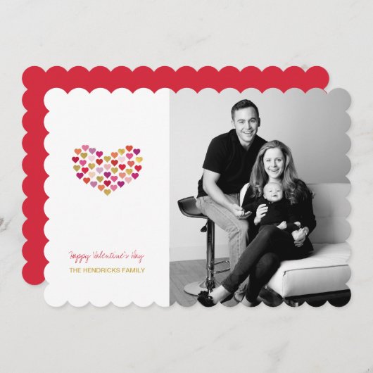 ハートハート | バレンタインデーの写真カード シーズンカード (正面/裏面)