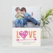 ハートハートA7 Valentines Dayフォトカード – PINK シーズンカード (スタンド正面)