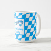 ハートバイエルンバイエルン国旗の色オクトーバーフェスト コーヒーマグカップ (正面右)