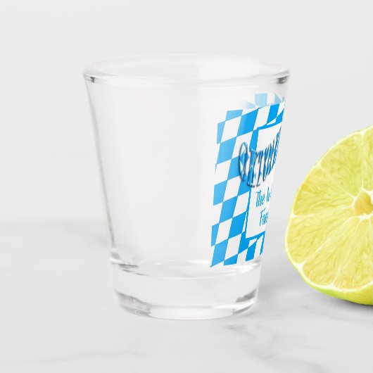 ハートバイエルンバイエルン国旗の色オクトーバーフェスト ショットグラス (左)