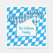 ハートバイエルンバイエルン国旗の色オクトーバーフェスト スタンダードランチョンナプキン (正面)