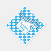 ハートバイエルンバイエルン国旗の色オクトーバーフェスト スタンダードランチョンナプキン (角)