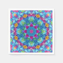 ハートバイオレットおよびブルーヴィンテージフラクタル万華鏡のように千変万化するパターン