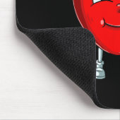 ハートバスケットボール選手バレンタインデーかわいいスポーツ マウスパッド (コーナー)