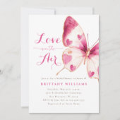 ハートバタフライブライダルシャワー招待 招待状 (正面)