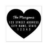 ハートバックグラウンドファミリホームアドレス セルフインキングスタンプ (デザイン)